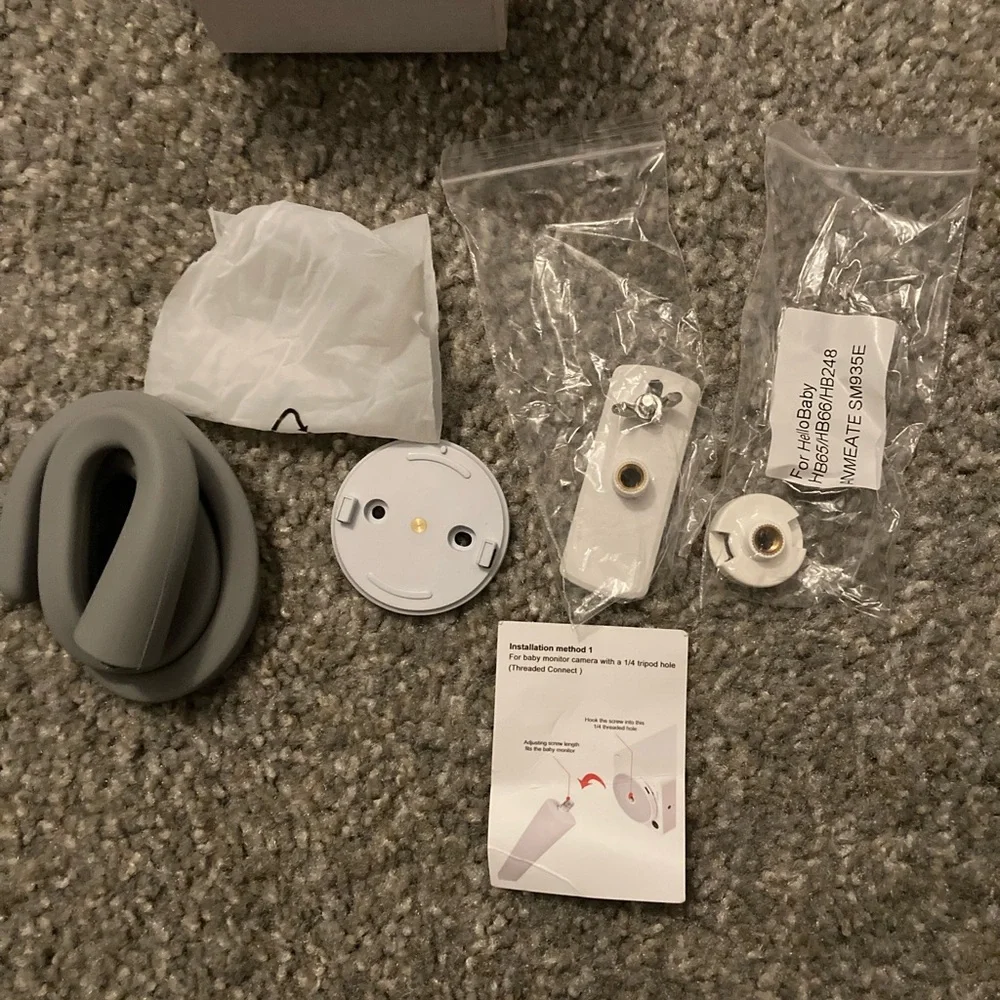 AOSU Indoor 360 Camera with Night vision, charging cable & Free Mounts